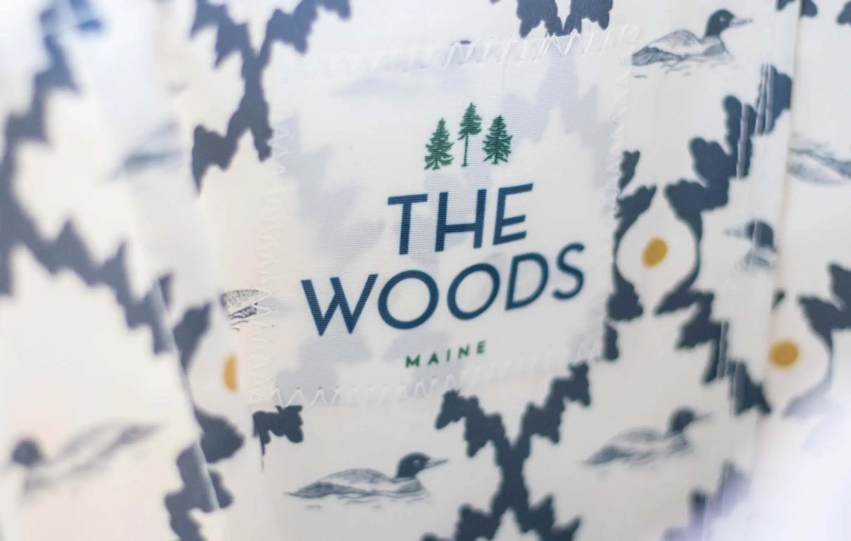 Three Pines: Loon Lined Sea Bags® Medium Tote with Clasp - The Woods Maine
