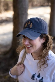 Three Pines® Embroidered Maine Baseball Hat (3 Colors Available) by The Woods Maine® - The Woods Maine