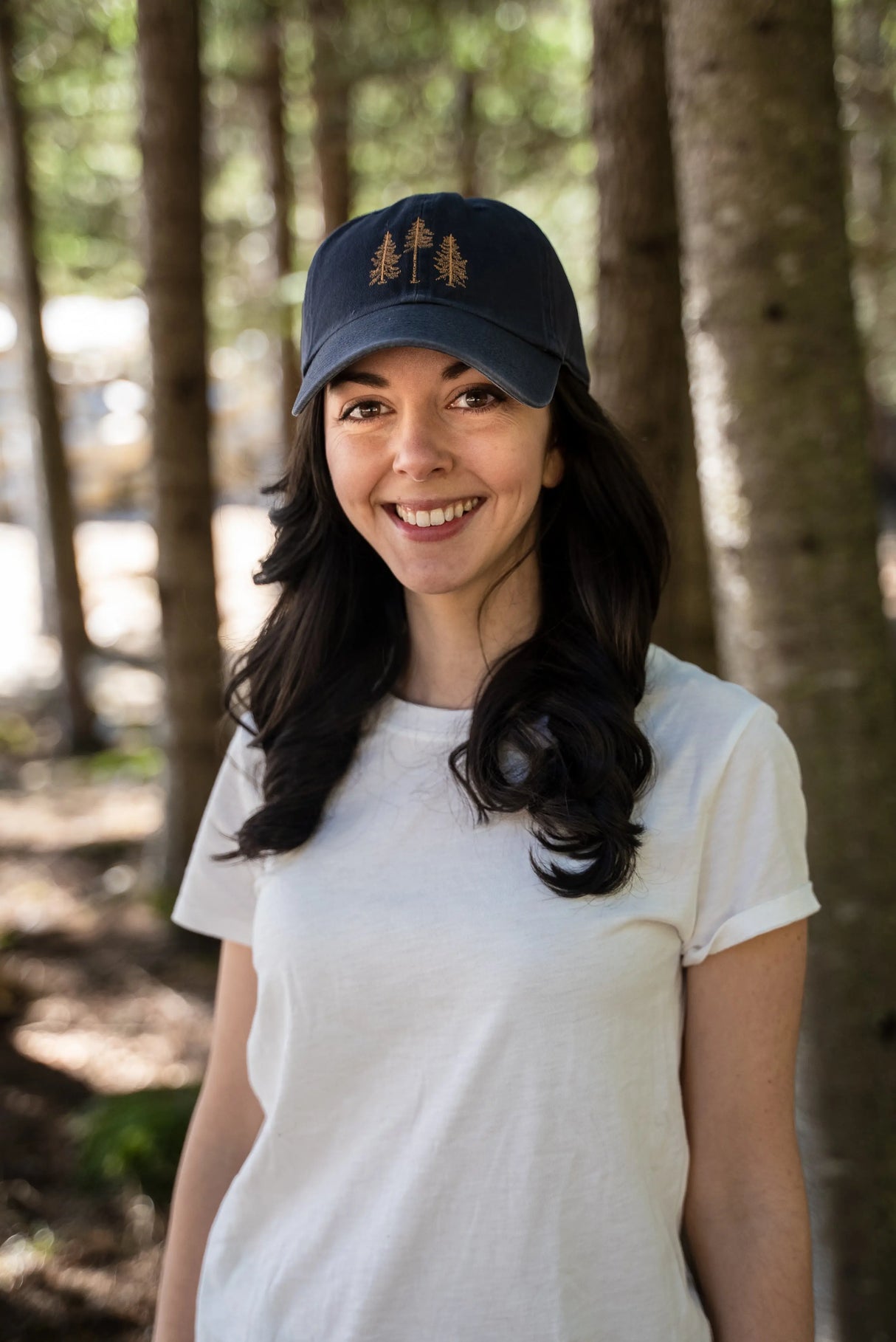 Three Pines® Embroidered Maine Baseball Hat (3 Colors Available) by The Woods Maine® - The Woods Maine