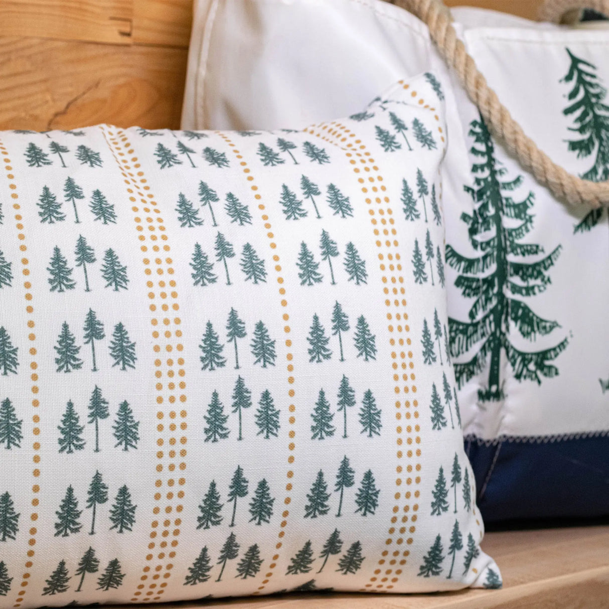 Three Pines® by The Woods Maine® Indoor/Outdoor Pillow | Maine Made - The Woods Maine