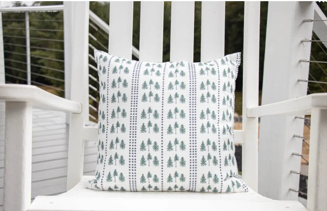 Three Pines® by The Woods Maine® Indoor/Outdoor Pillow | Maine Made - The Woods Maine