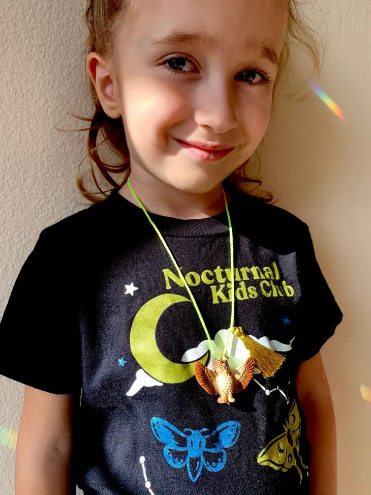Marlo the Owl with Glow in the Dark Star Necklace -  Gunner & Lux