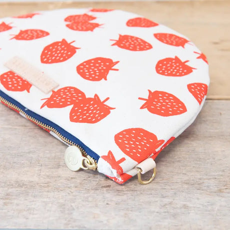 Strawberries Small Half Moon Bag - Erin Flett