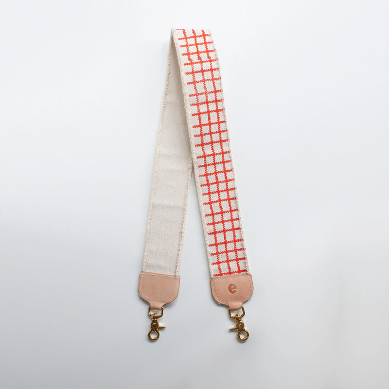 Anthro Orange Plaid Bag Strap Wide - Erin Flett