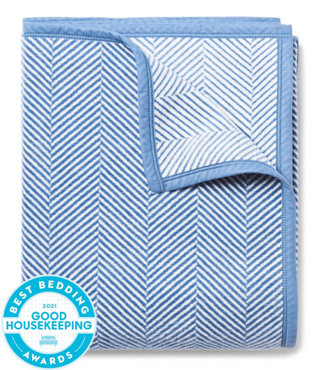 Harborview Herringbone Light Blue Original Blanket - Chappy Wrap