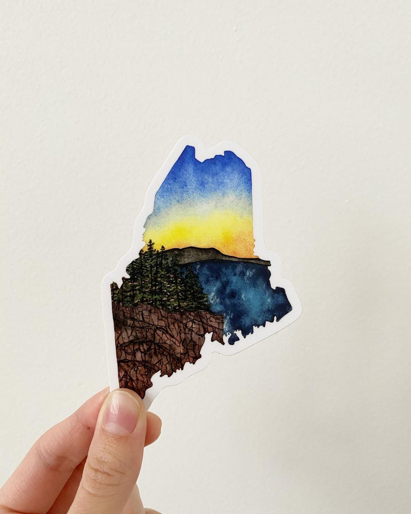 Acadia National Park Maine Vinyl Die Cut Sticker - Elizabeth and Oreo