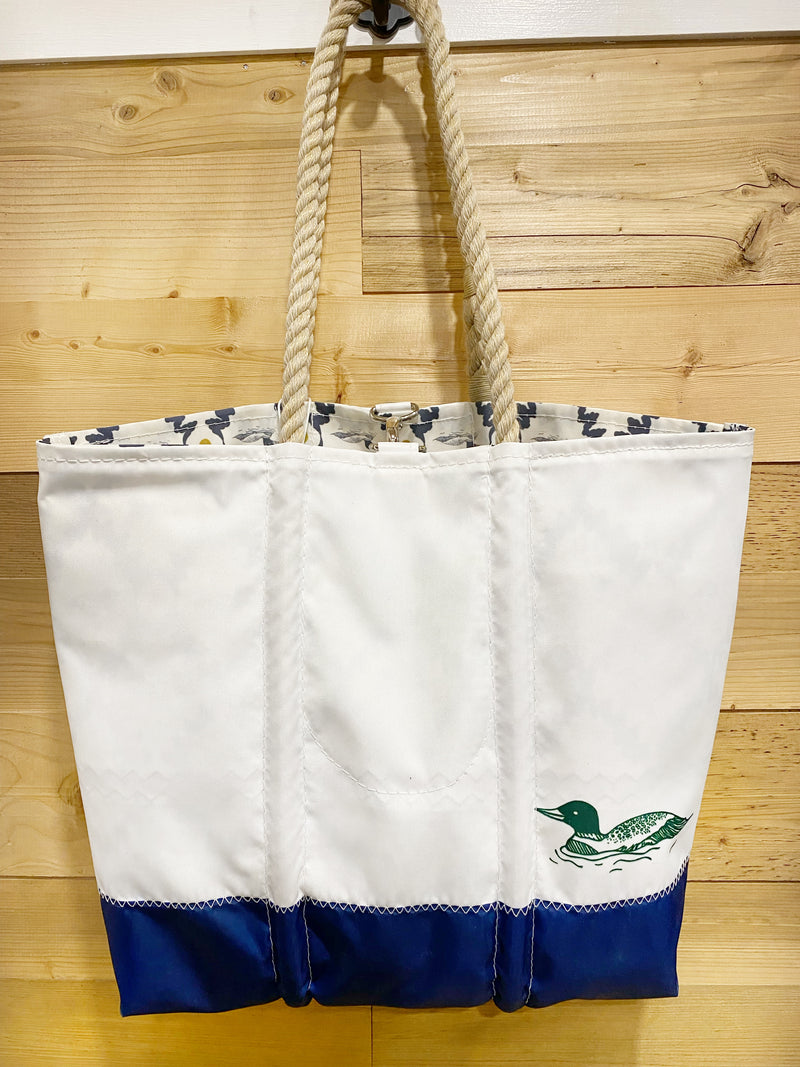 Three Pines® Maine Loon Lined Medium Sea Bags® Tote with clasp