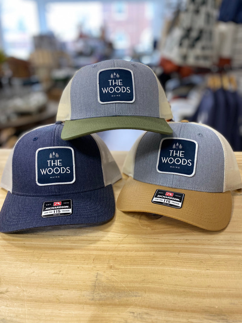 The Woods Maine® Classic Patched Trucker Hat (3 Colors Available)