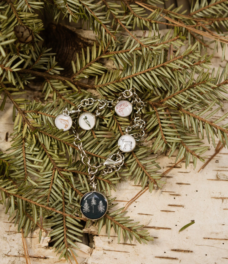 The Woods Maine® Charm Bracelet by CHART Metalworks