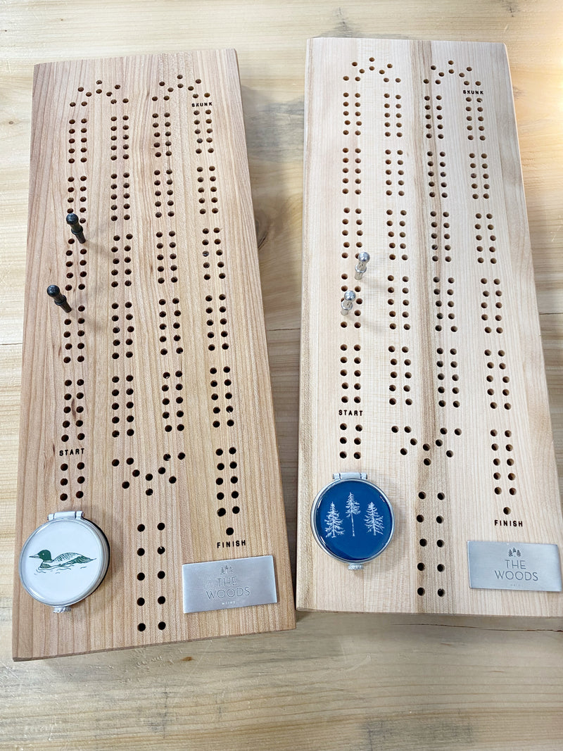 The Woods Maine® Three Pines® Cribbage Board by CHART Metalworks