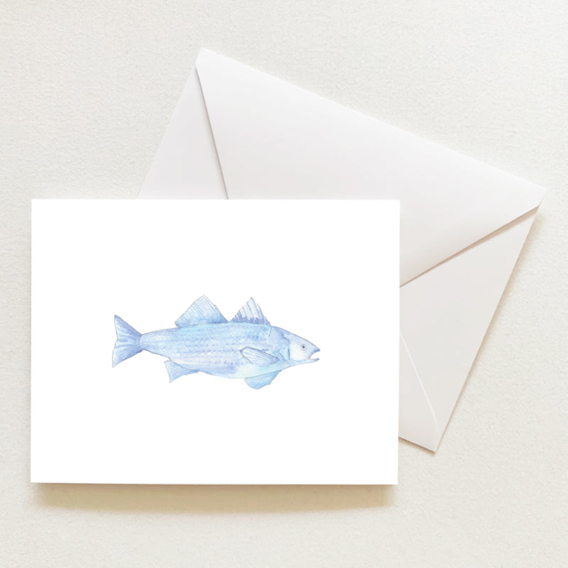 Blue Fish Individual Note Card - Sara Fitz